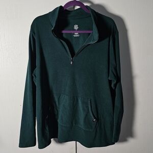 TORRID SIZE 3 Happy Camper Women's Quarter-Zip Pullover Sweater Dark Green